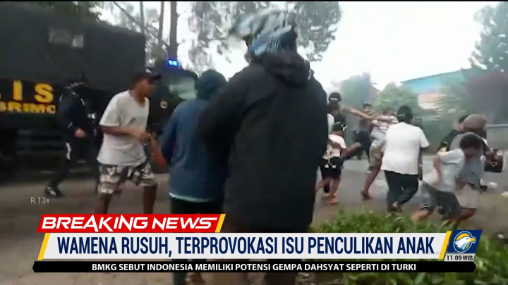 Terprovokasi Isu Penculikan Anak, Begini Suasana Kerusuhan di Wamena Papua