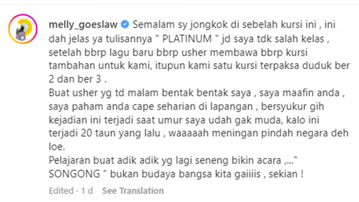 Curhat Melly Goeslaw Saat Nonton Konser BLACKPINK BORN PINK DI Jakarta