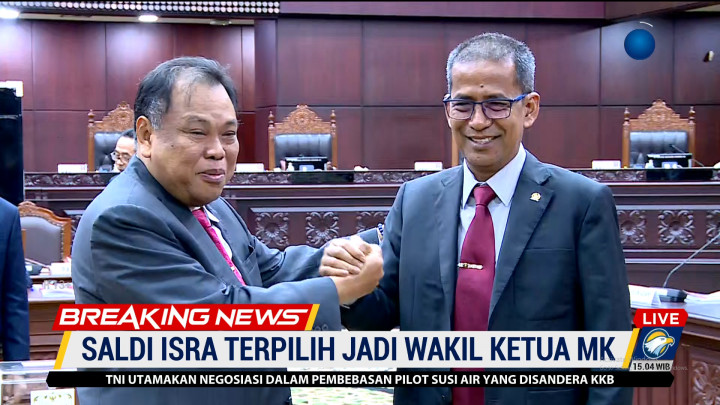 Saldi Isra Resmi Terpilih Jadi Wakil Ketua MK