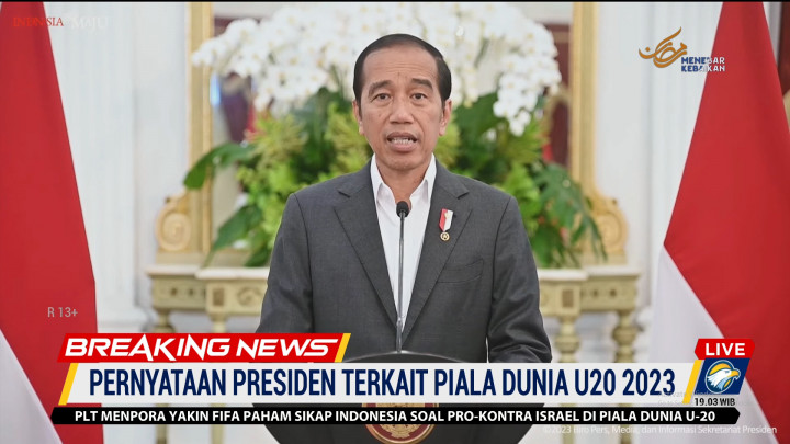 Soal Israel di Piala Dunia U-20 2023, Jokowi: Indonesia Tetap Dukung Kemerdekaan Palestina