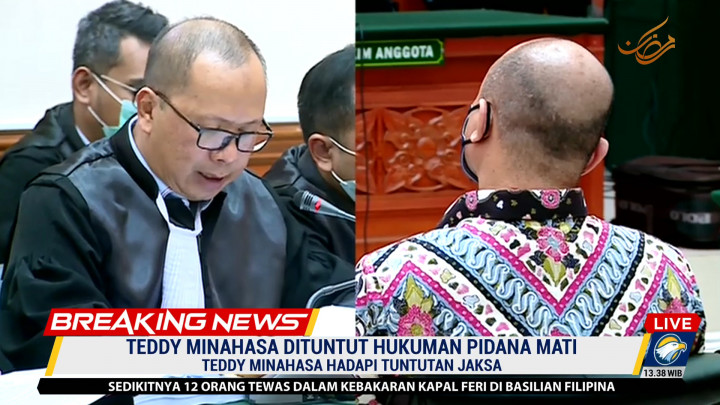Eks Kapolda Sumbar, Teddy Minahasa Dituntut Hukuman Mati di Kasus Narkoba