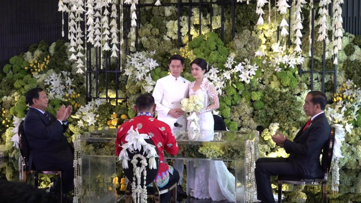 Momen Jokowi dan Prabowo Jadi Saksi Pernikahan Kevin Sanjaya-Valencia Tanoesoedibjo