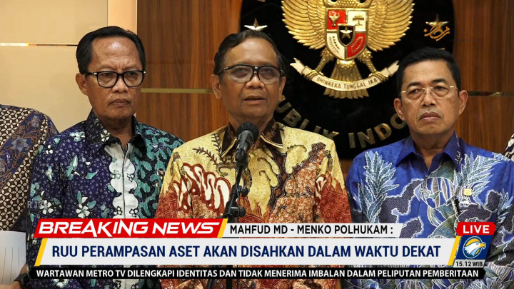 Mahfud MD Targetkan RUU Perampasan Aset Rampung Juni 2023