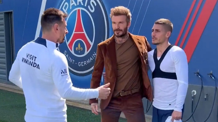David Beckham Abaikan Messi yang Ingin Berjabat Tangan?