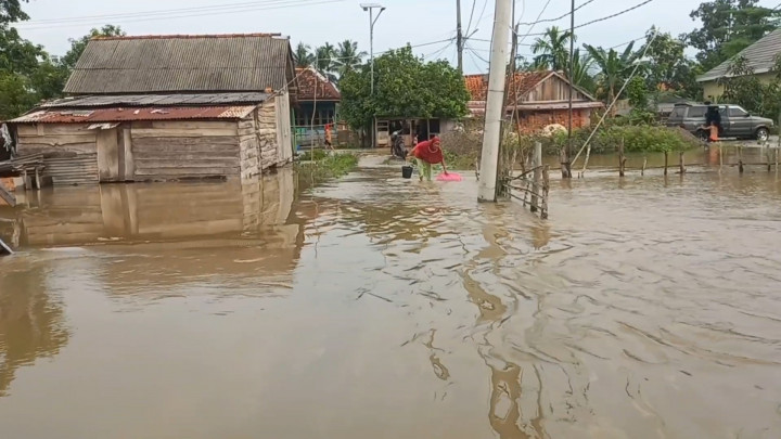 Sungai Ogan Meluap, Puluhan Rumah Terendam Banjir