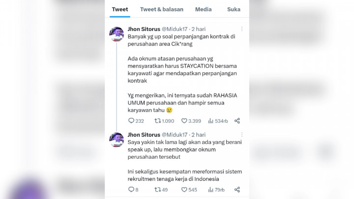 Heboh! Syarat Perpanjang Kontrak harus Staycation, Disnaker akan Berikan Pendampingan Korban