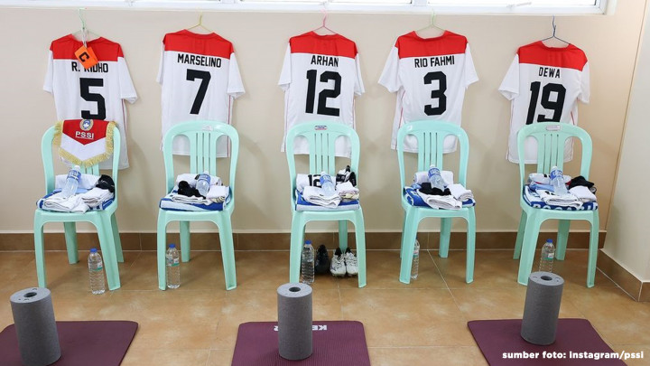 Viral! Kursi Plastik di Ruang Ganti Timnas Indonesia di SEA Games Kamboja 2023