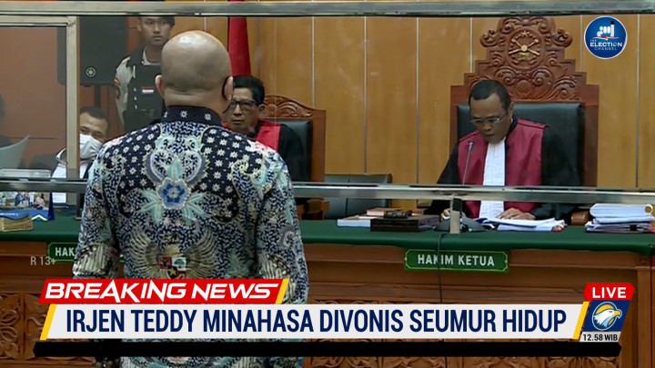 Tok! Teddy Minahasa Divonis Penjara Seumur Hidup