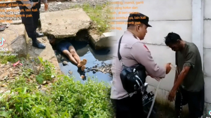 Duh! Polisi di Bogor Kena Prank Pria ODGJ