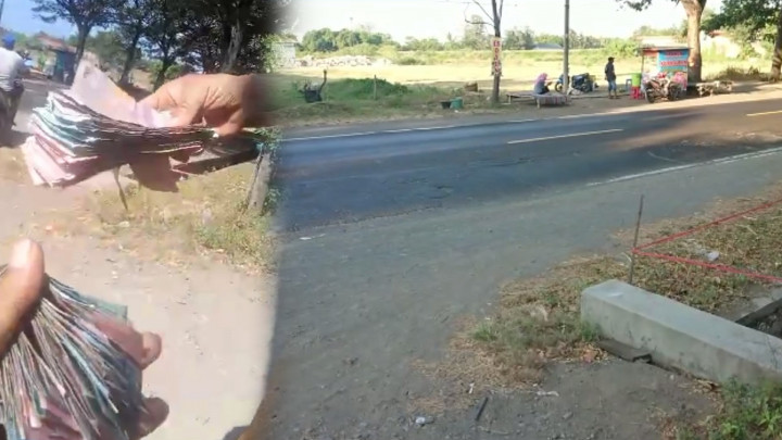 Pengendara Tak Sadar, Uang Jutaan Rupiah Tercecer di Jalan Pantura Banyuputih