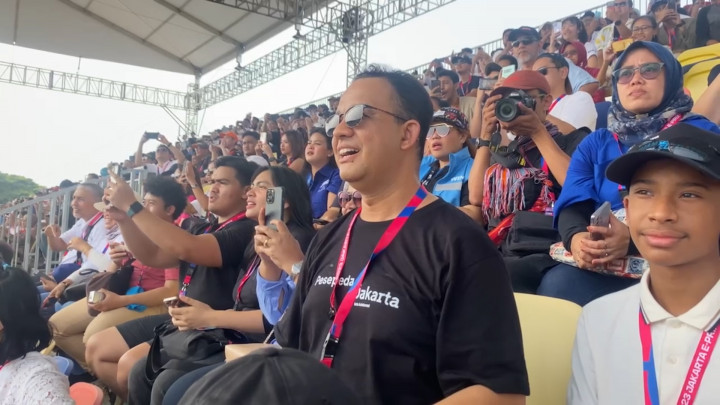 Momen Anies Baswedan Nonton Formula E di Circuit Ancol Bersama Keluarga