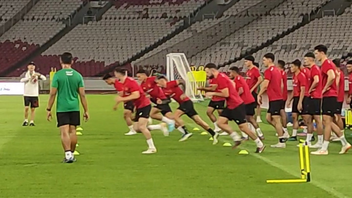 Momen Sesi Latihan Timnas Indonesia Jelang Lawan Argentina