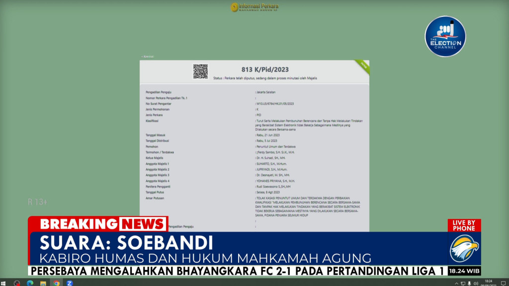 MA Batalkan Hukuman Mati Ferdy Sambo