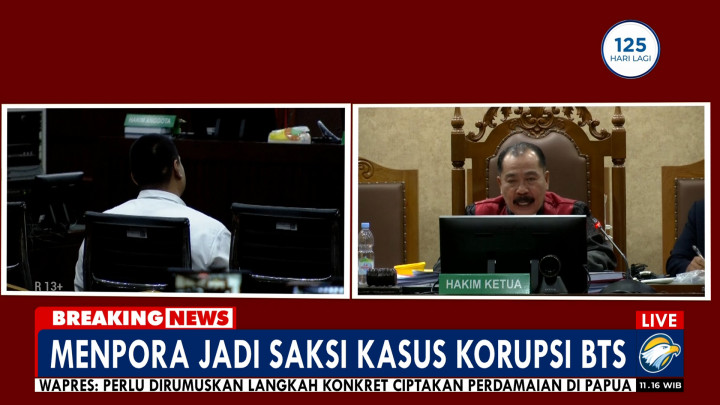 Jadi Saksi Sidang Kasus BTS 4G, Menpora Bantah Kenal Irwan Hermawan