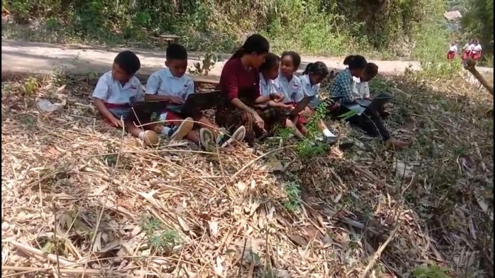 Minim Akses Internet, Siswa di NTT Terpaksa Ujian di Pinggir Jalan