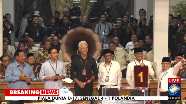 Pilpres 2024, Anies-Muhaimin Nomor Urut Satu