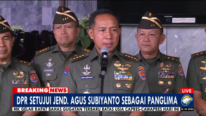 Resmi Disetujui DPR, Jenderal Agus Subiyanto Ingin Buat TNI Lebih Profesional