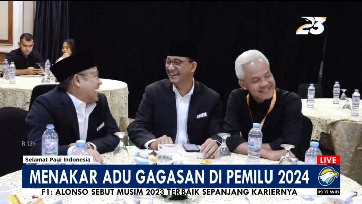 3 Capres Telah Tiba di Lokasi Rakornas Bawaslu