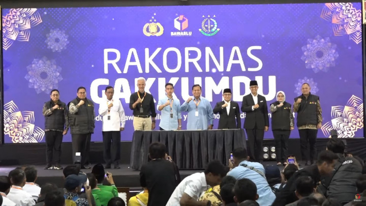 Tiga Pasangan Capres-Cawapres Tanda Tangani Deklarasi Pemilu Damai 2024