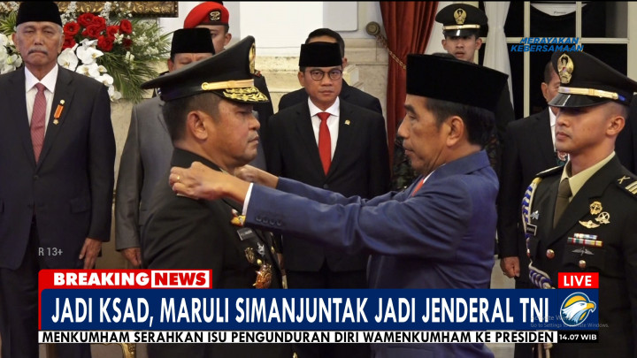 Jadi KSAD, Maruli Simanjuntak Resmi Berpangkat Jenderal TNI