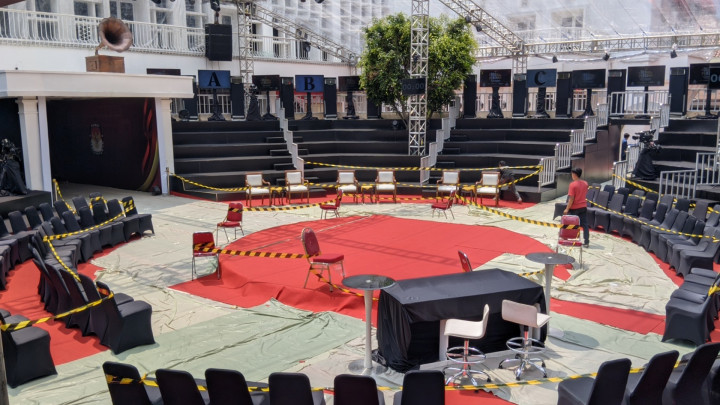 Begini Pemandangan Venue Debat Perdana Capres 2024