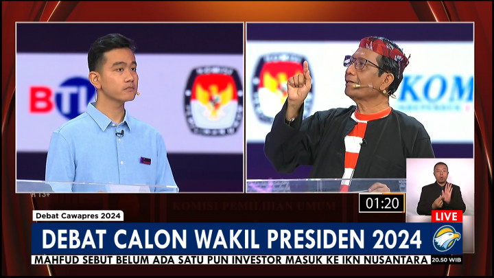 Tak Puas dengan Jawaban Mahfud, Gibran Ngotot Tanyakan soal Regulasi Carbon Capture