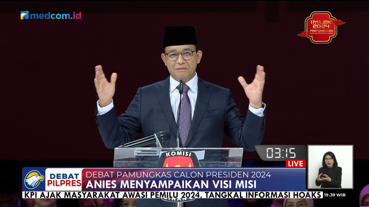 Sampaikan Visi Misi, Anies Baswedan Singgung Bansos