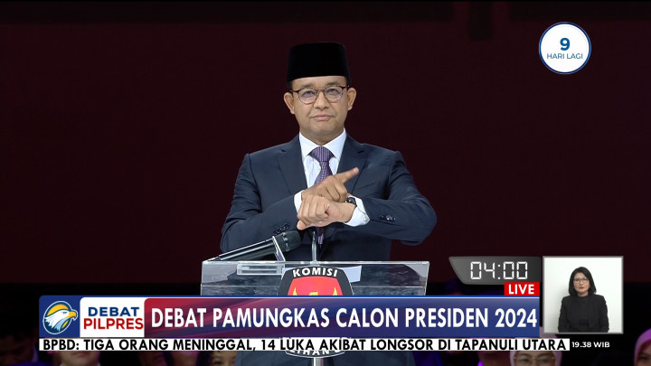 Anies Gunakan Bahasa Isyarat saat Sampaikan Visi Misi, Apa Artinya?