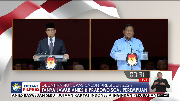 Anies ke Prabowo soal Perlindungan Perempuan: Mohon Maaf, Bapak belum Menjawab
