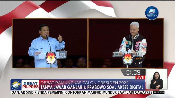 Panas! Debat Ganjar dan Prabowo soal Internet Gratis atau Makan Gratis