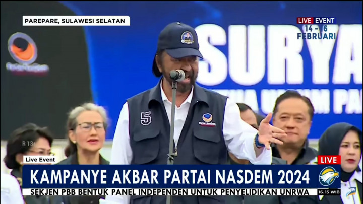 Kampanye Akbar, Surya Paloh Serukan Menang untuk Perubahan