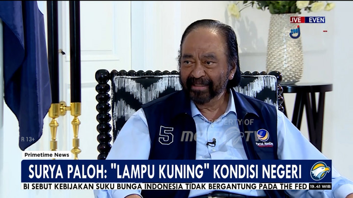 Surya Paloh Khawatir saat Kondisi Bangsa Berubah dari Lampu Kuning ke Lampu Merah
