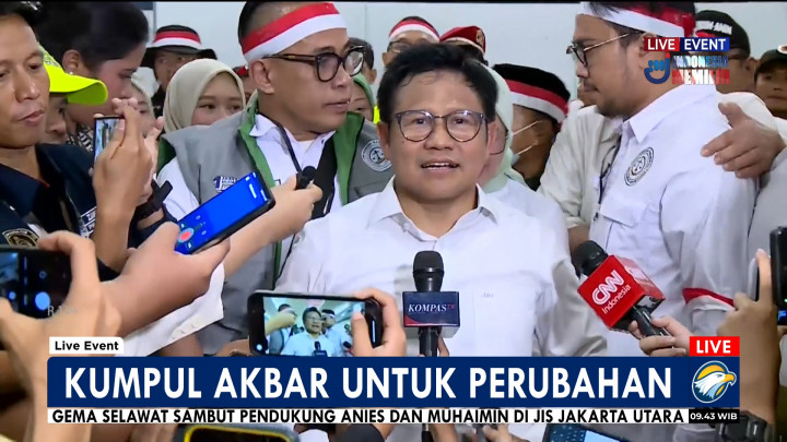 Cak Imin Jalan Kaki Hampir 2 Jam Menembus Lautan Manusia Menuju JIS