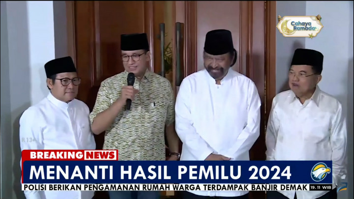 Momen Surya Paloh, JK hingga Anies Baswedan Menunggu Pengumuman Hasil KPU