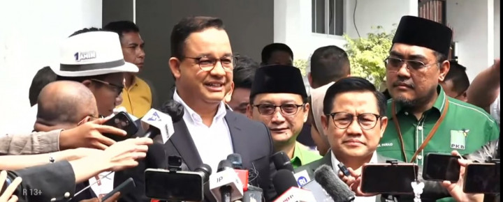 Anies-Muhaimin Hadiri Penetapan Prabowo Jadi Presiden Terpilih di KPU