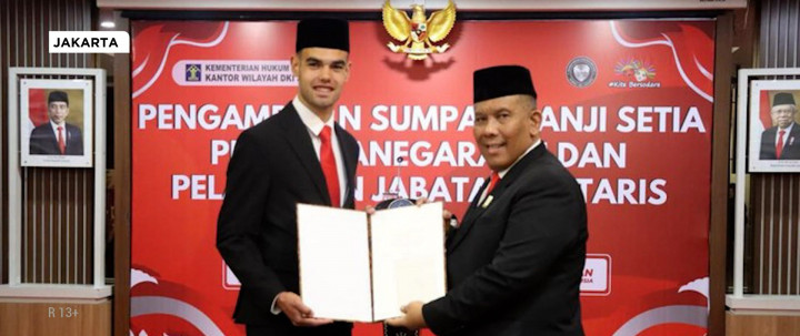 Jens Raven Resmi Jadi Warga Negara Indonesia