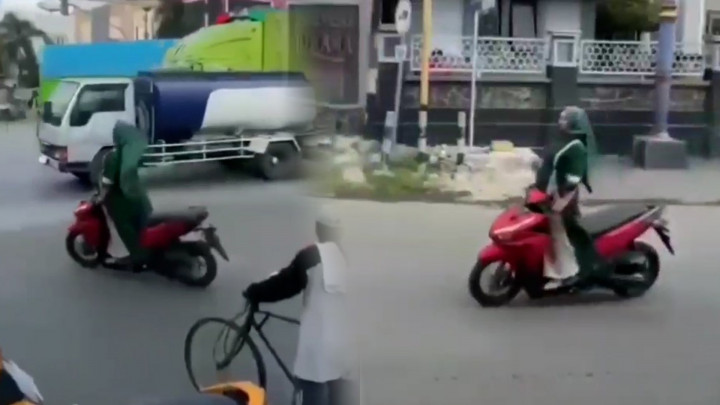 Heboh Aksi Seorang Wanita Naik Motor Ugal-ugala di Pati, Ternyata...