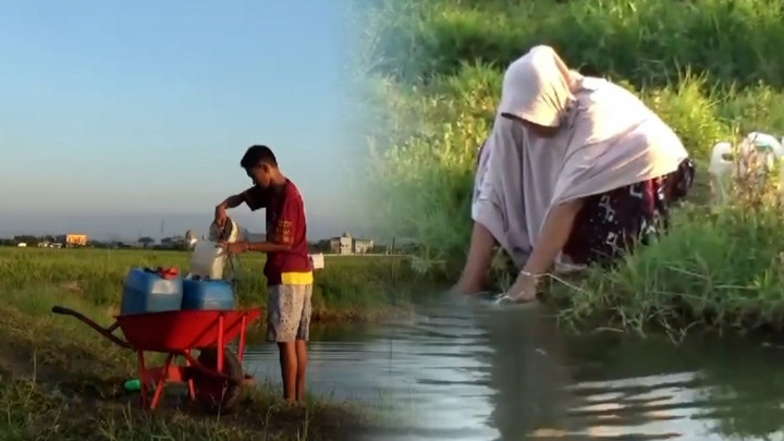 Krisis Air Bersih, Warga Pesisir Maros Gunakan Air Sawah untuk Mandi