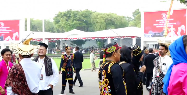 Suasana Jelang Upacara HUT ke-79 RI di Istana Merdeka Jakarta