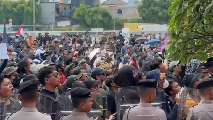 Pantauan Aksi Demo di Depan Gedung DPR RI