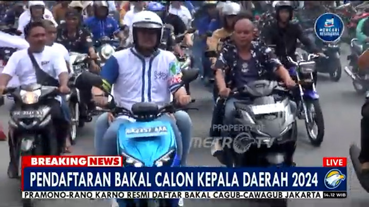 Momen Bobby Nasution Iring-Iringan Menuju KPU Sumut