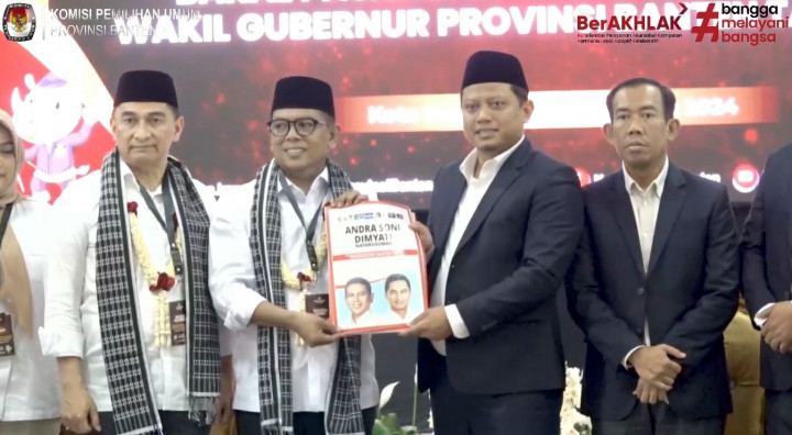 Hari ke-3 Pendaftaran, Pasangan Andra-Dimyati Daftar ke KPU Banten
