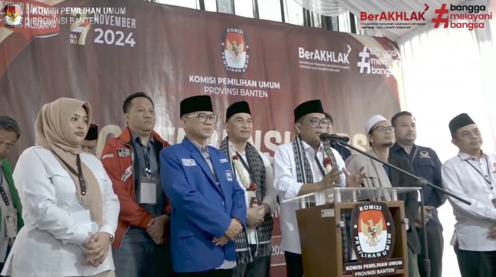 Pernyataan Andra-Dimyati Usai Registrasi KPU Pilkada Banten 2024