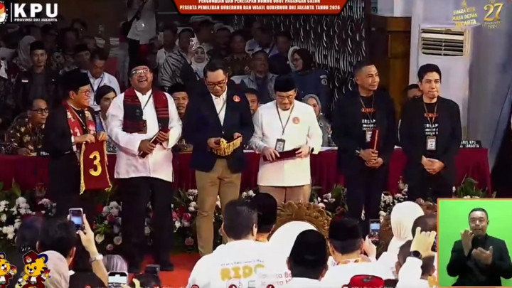 Detik-detik Pengundian Nomor Urut Cagub-Cawagub DKI Jakarta