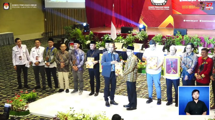 Detik-detik Pengumunan Nomor Urut Cagub-Cawagub Sumut