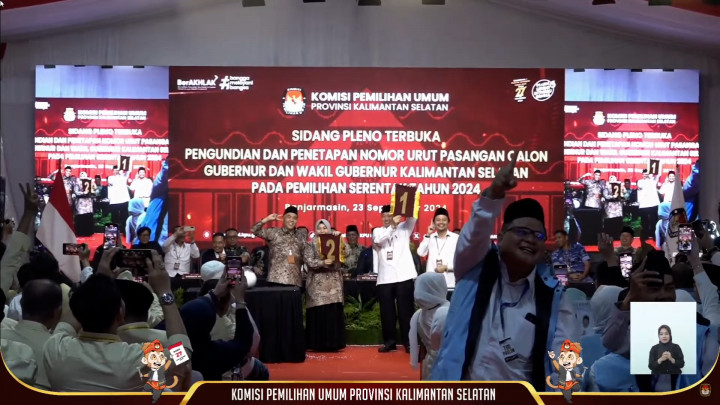 Detik-detik Pengundian Nomor Urut Cagub-Cawagub Kalsel
