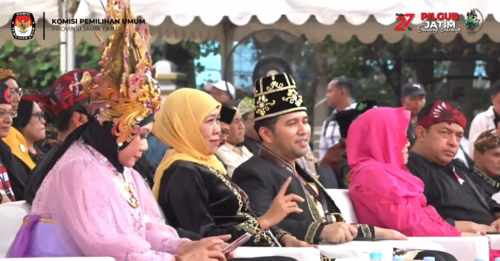 Suasana Tugu Pahlawan Surabaya Jelang Deklarasi Kampanye Damai