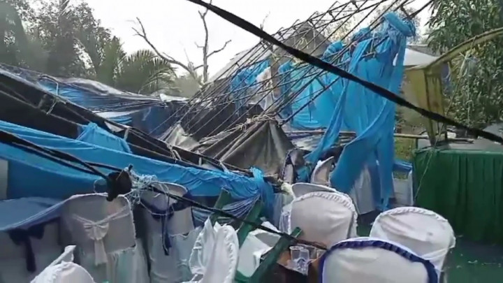 Hari Bahagia Berubah Tragis, Tenda Pernikahan Mempelai Baru Roboh