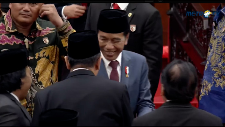 Momen Komeng Foto Bersama dengan Jokowi Usai Pelantikan Anggota DPR