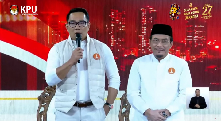 Debat Perdana, Ridwan-Suswono Giliran Pertama Sampaikan Visi Misi